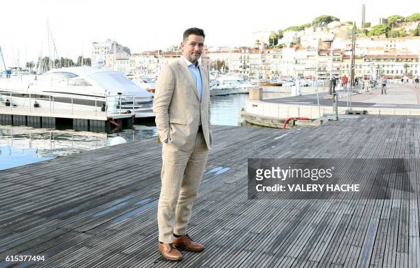 Actor Billy Campbell poses during a photocall for the TV serie "Cardinal" as part of the MIPCOM, the world's entertainment content market, on October...