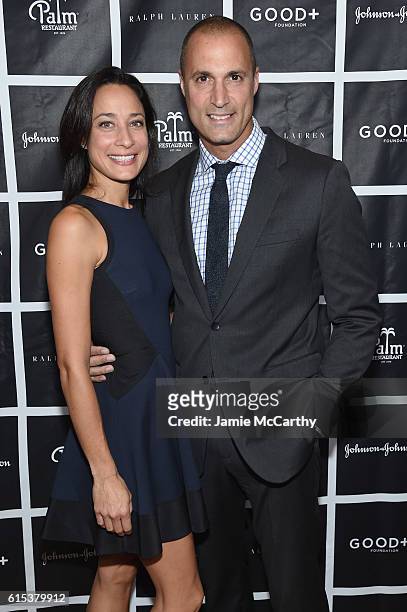 Cristen Barker and Nigel Barker attend the New York Fatherhood Lunch to benefit GOOD+ Foundation on October 18, 2016 in New York City.