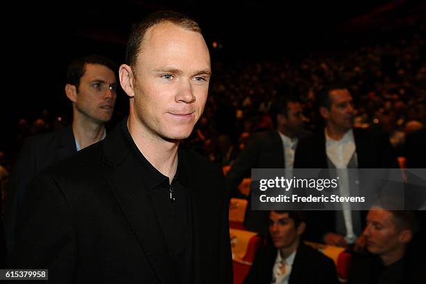 Chris Froome of Great Britain and Team Sky during Le Tour de France 2017 Route Announcement at the Palais des Congres on October 18, 2016 in Paris,...
