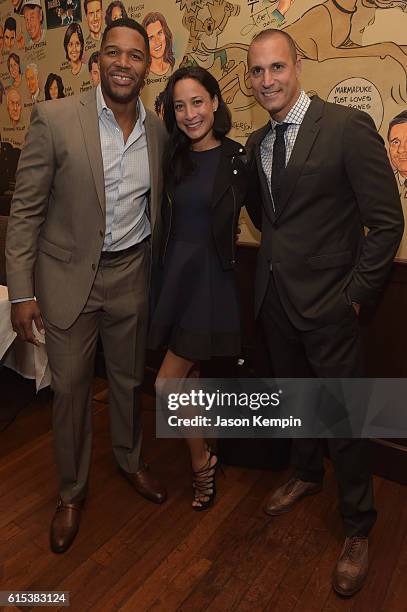 Michael Strahan, Cristen Barker and Nigel Barker attends the New York Fatherhood Lunch to benefit GOOD+ Foundation on October 18, 2016 in New York...