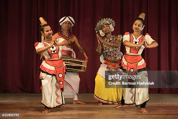 kandyan dancers during the show, kandy, sri lanka - traditional dances stock pictures, royalty-free photos & images