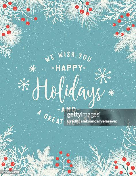 holiday frame background with evergreen branches - needle plant part stock illustrations