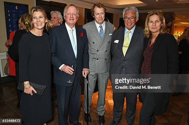 Sara Parker Bowles, Andrew Parker Bowles, Tom Parker Bowles, Sir David Tang and Lucy Tang attends the launch of "Fortnum & Mason: The Cook Book" by...