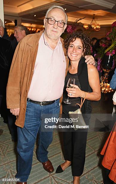 Pierre Koffmann and Alex Polizzi attend the launch of "Fortnum & Mason: The Cook Book" by Tom Parker Bowles at Fortnum & Mason on October 18, 2016 in...