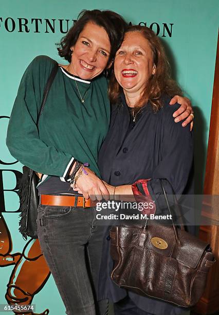 Thomasina Miers and Angela Hartnett attend the launch of "Fortnum & Mason: The Cook Book" by Tom Parker Bowles at Fortnum & Mason on October 18, 2016...