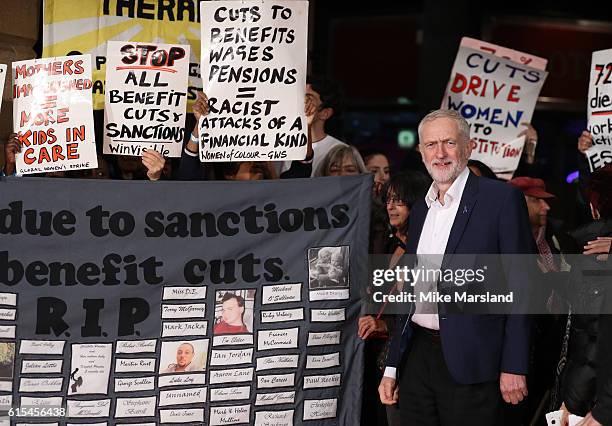 Jeremy Corbyn attends the "I, Daniel Blake" people's premiere at Vue West End on October 18, 2016 in London, England.