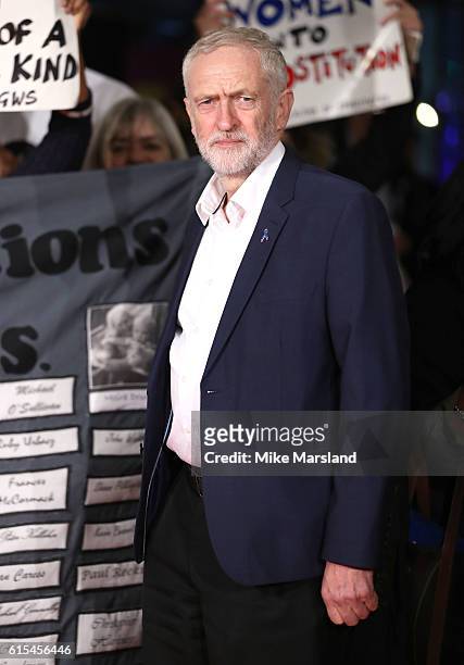 Jeremy Corbyn attends the "I, Daniel Blake" people's premiere at Vue West End on October 18, 2016 in London, England.