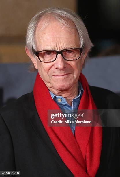 Ken Loach attends the "I, Daniel Blake" people's premiere at Vue West End on October 18, 2016 in London, England.