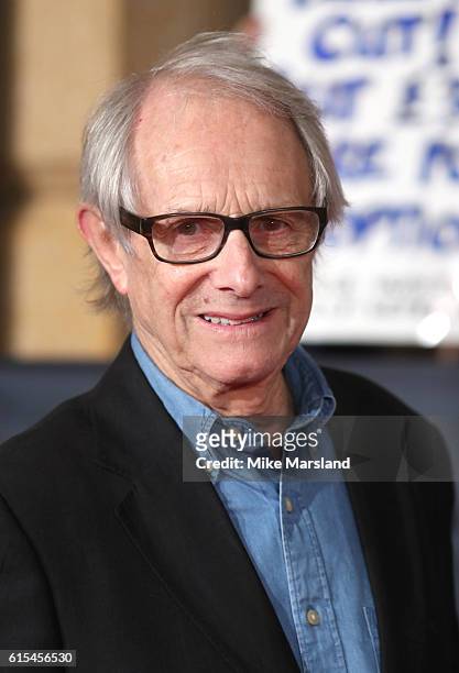 Ken Loach attends the "I, Daniel Blake" people's premiere at Vue West End on October 18, 2016 in London, England.