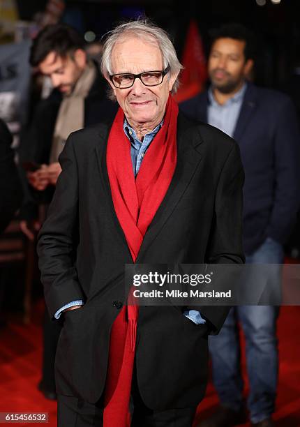 Ken Loach attends the "I, Daniel Blake" people's premiere at Vue West End on October 18, 2016 in London, England.