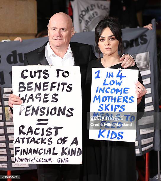 Dave Johns and Hayley Squires attend the "I, Daniel Blake" people's premiere at Vue West End on October 18, 2016 in London, England.