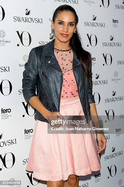 India Martinez attends 'Swarovski Pink Hope Dinner' photocall at Unico Hotel on October 18, 2016 in Madrid, Spain.