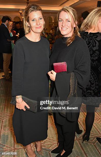 Sara Parker Bowles and Laura Lopes attend the launch of "Fortnum & Mason: The Cook Book" by Tom Parker Bowles at Fortnum & Mason on October 18, 2016...