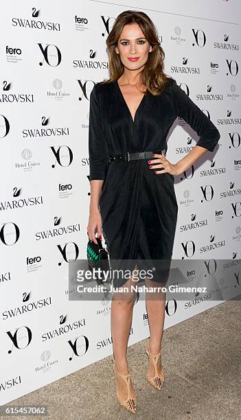 Mar Saura attends 'Swarovski Pink Hope Dinner' photocall at Unico Hotel on October 18, 2016 in Madrid, Spain.