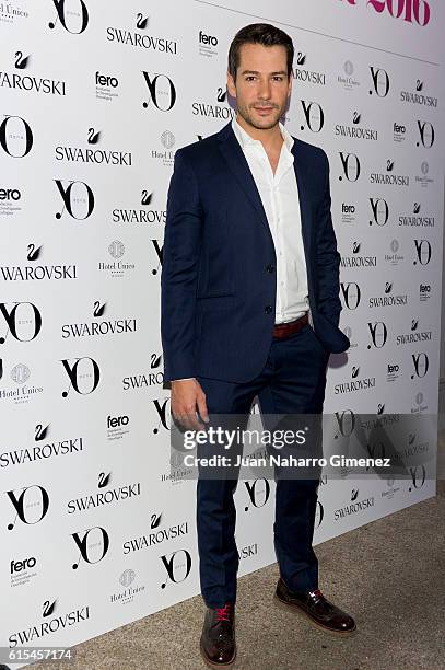 Alejandro Albarracin attends 'Swarovski Pink Hope Dinner' photocall at Unico Hotel on October 18, 2016 in Madrid, Spain.