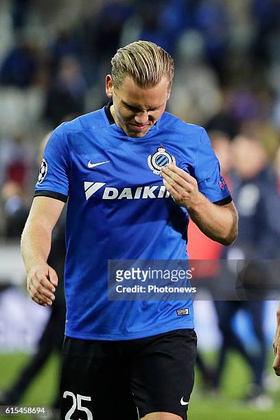 Ruud Vormer midfielder of Club Brugge pictured during the UEFA Champions League Group G stage match between Club Brugge and FC Porto at Jan Breydel...