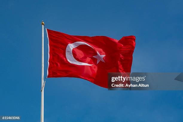 turkish flag - turkish flag imagens e fotografias de stock