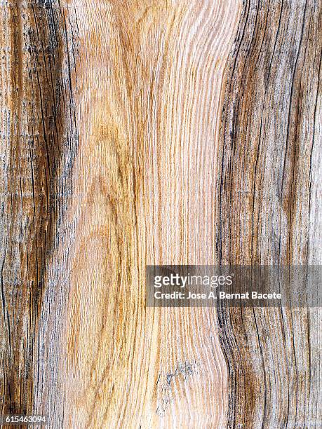 full frame of an old wooden board with knots and rough textures - smooth wood stock pictures, royalty-free photos & images