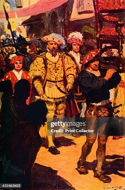 Vasco Da Gama Visiting the King of Calicut', 1498 . In 1498 Vasco da Gama landed in Calicut. His arrival has often been considered as the beginning...