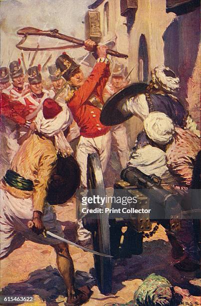 Lieutenant Pattinson at the Presence of Karyguam', 1818 . In 1818 the 2nd Bombay Grenadiers fought in the Mahratta Wars, distinguishing themselves at...