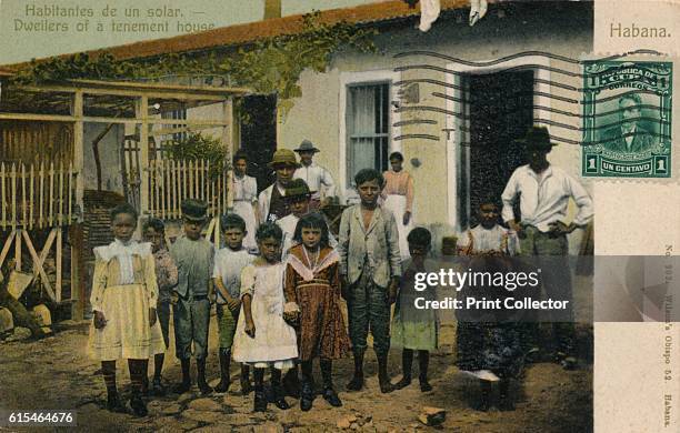 Habitantes de un solar. Dwellers of a tenement house', c1913. Artist Unknown