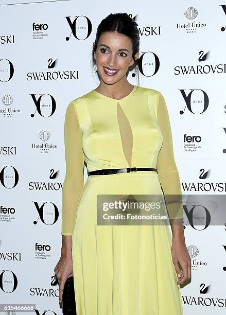 Noelia Lopez attends the Swarovski Pink Hope dinner at the Unico Hotel on October 18, 2016 in Madrid, Spain.