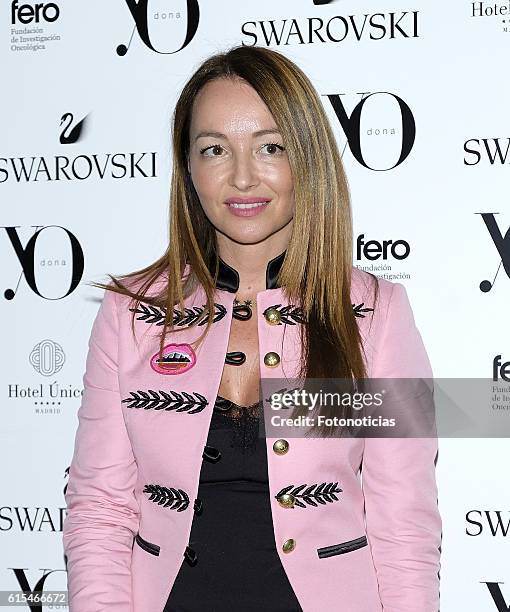 Ana Antic attends the Swarovski Pink Hope dinner at the Unico Hotel on October 18, 2016 in Madrid, Spain.