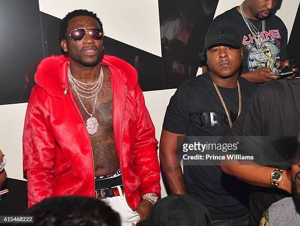 Gucci Mane and Jadakiss attend Gucci Mane 'Woptober" album Release Party at Gold Room on October 18, 2016 in Atlanta, Georgia.