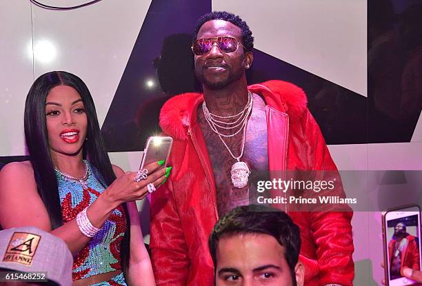 Gucci Mane and Keyshia Ka'oir attend Gucci Mane "Woptober" Album Release Party at Gold Room on October 18, 2016 in Atlanta, Georgia.