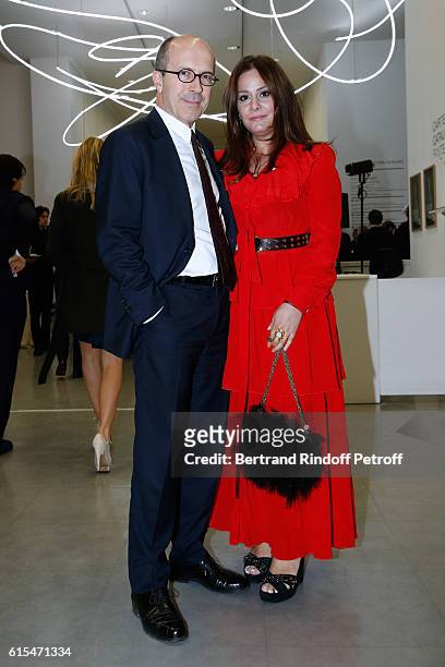 Sonia Rykiel, Jean-Marc Loubier with his wife Hedieh attend the Societe des Amis du Musee d'Art Moderne : Dinner Party at the Musee d'Art Moderne on...