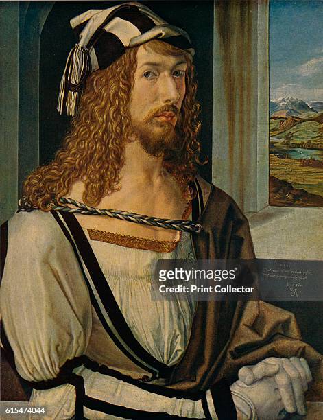Autorretrato', . Self-portrait is the second of Albrecht Durer's three painted self-portraits. Durer elevates himself to the social position he...