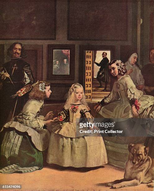 Las Meninas', 1656 . Infanta Margarita, is attended by two of the Queen`s meninas or maids-ofhonour: Maria Agustina Sarmiento and Isabel de Velasco....