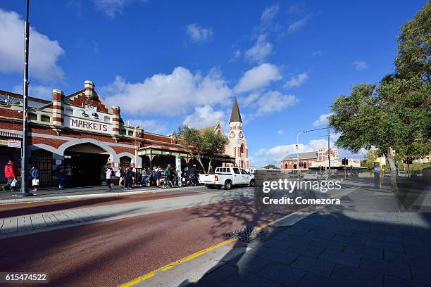 fremantle markets and south terrace, perth, australia - fremantle stock pictures, royalty-free photos & images