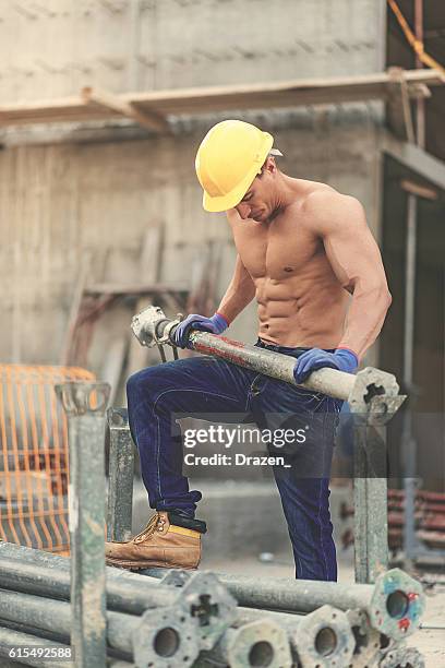 Bodybuilder Worker 531 Muscular Construction Workers Stock Photos, High-Res Pictures, and ...