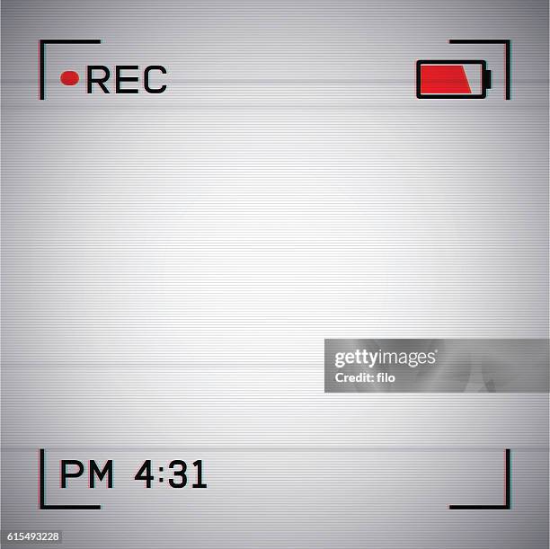 illustrazioni stock, clip art, cartoni animati e icone di tendenza di mirino schermo di registrazione - viewfinder