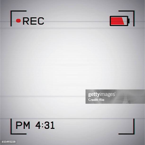 stockillustraties, clipart, cartoons en iconen met recording screen viewfinder - digital viewfinder