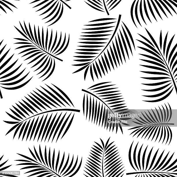 seamless palm - palm branch stock illustrations
