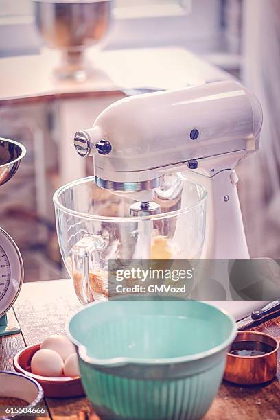 preparing cake batter - wife beater stock pictures, royalty-free photos & images