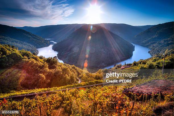 cape the world, minho river - camino de santiago stock pictures, royalty-free photos & images