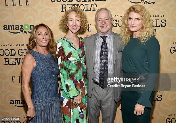 Executive producers Lynda Obst, Darlene Hunt, Jeff Okin, and Dana Calvo attend the Amazon red carpet premiere screening of the original drama series...