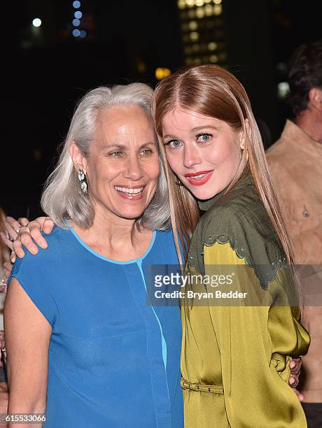 Producer Lynn Povich and actress Genevieve Angelson attend the Amazon red carpet premiere screening of the original drama series Good Girls Revolt at...