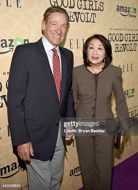 Personality Maury Povich and news anchor Connie Chung attend the Amazon red carpet premiere screening of the original drama series Good Girls Revolt...