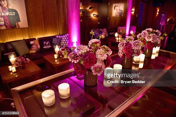 View of the after party decor at the Amazon red carpet premiere screening of the original drama series Good Girls Revolt at Hearst Tower on October...