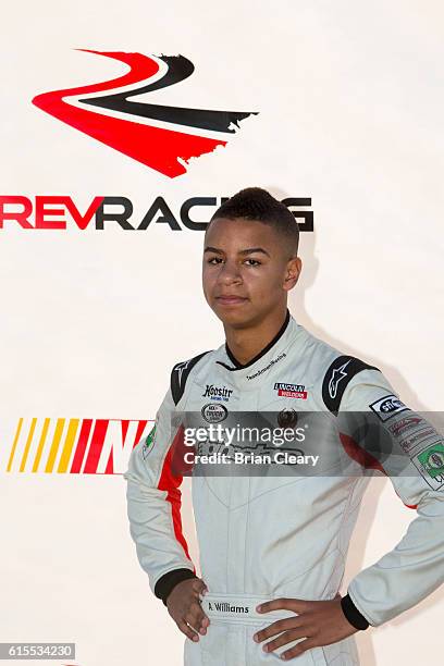 Armani Williams at the NASCAR Drive for Diversity Developmental Program at New Smyrna Speedway on October 18, 2016 in New Smyrna Beach, Florida.