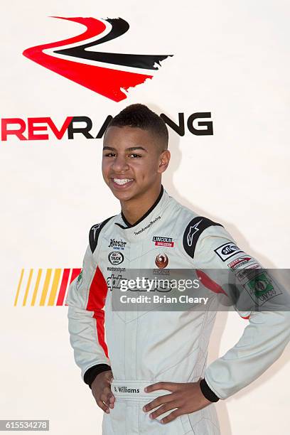 Armani Williams at the NASCAR Drive for Diversity Developmental Program at New Smyrna Speedway on October 18, 2016 in New Smyrna Beach, Florida.