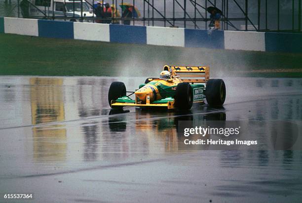 Benetton B193A Ricardo Patrese 1993 Euro GP at Donington. Artist Unknown.