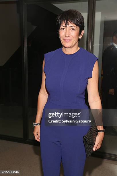 Ghislaine Maxwell attends VIP Evening of Conversation for Women's Brain Health Initiative, Moderated by Tina Brown at Spring Studios on October 18,...