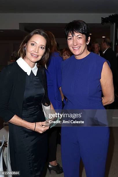 Samantha Boardman and Ghislaine Maxwell attends VIP Evening of Conversation for Women's Brain Health Initiative, Moderated by Tina Brown at Spring...
