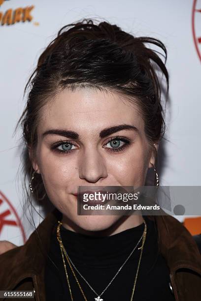 Frances Bean Cobain attends the launch party for Cassandra Peterson's new book "Elvira, Mistress Of The Dark" at the Hollywood Roosevelt Hotel on...