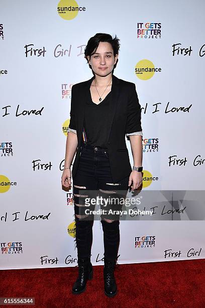 Bex Taylor-Klaus attends the premiere of PSH Collective's "First Girl I Loved" at the Vista Theatre on October 18, 2016 in Los Angeles, California.